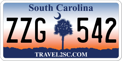 SC license plate ZZG542