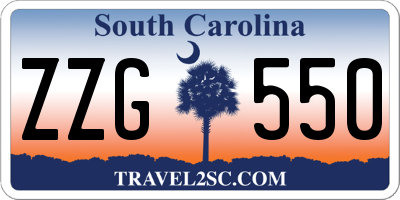 SC license plate ZZG550