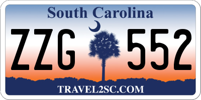 SC license plate ZZG552