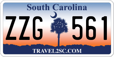 SC license plate ZZG561