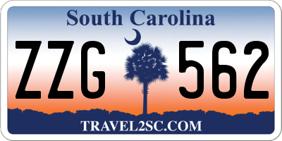 SC license plate ZZG562