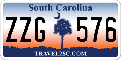 SC license plate ZZG576