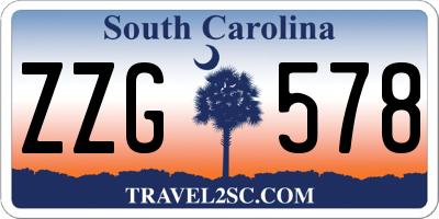 SC license plate ZZG578