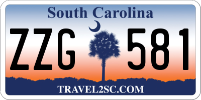 SC license plate ZZG581