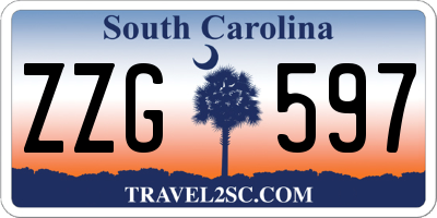 SC license plate ZZG597