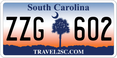 SC license plate ZZG602