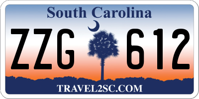 SC license plate ZZG612
