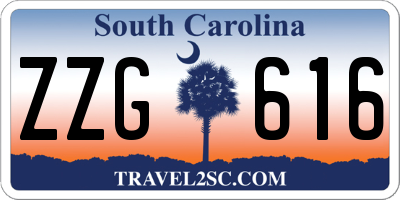 SC license plate ZZG616