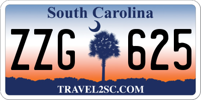 SC license plate ZZG625