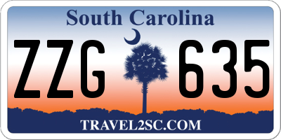 SC license plate ZZG635