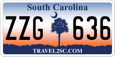 SC license plate ZZG636