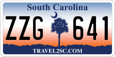 SC license plate ZZG641