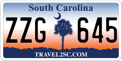 SC license plate ZZG645