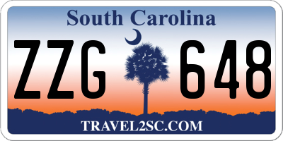 SC license plate ZZG648