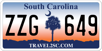 SC license plate ZZG649