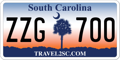 SC license plate ZZG700