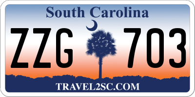 SC license plate ZZG703
