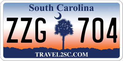 SC license plate ZZG704
