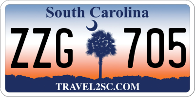 SC license plate ZZG705