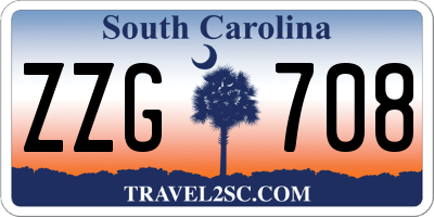 SC license plate ZZG708