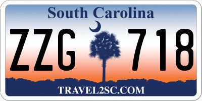 SC license plate ZZG718