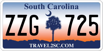SC license plate ZZG725