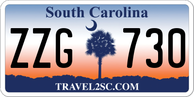 SC license plate ZZG730