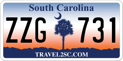 SC license plate ZZG731