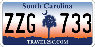 SC license plate ZZG733