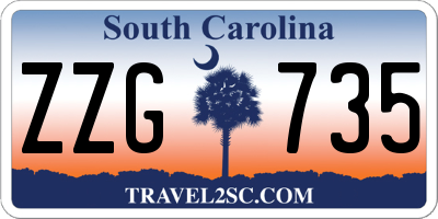 SC license plate ZZG735