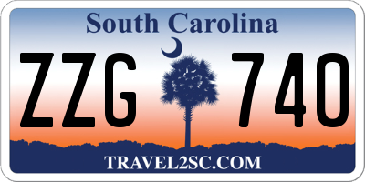 SC license plate ZZG740