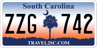SC license plate ZZG742