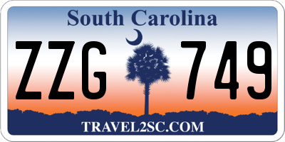 SC license plate ZZG749