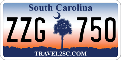 SC license plate ZZG750
