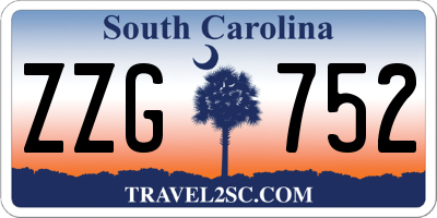 SC license plate ZZG752