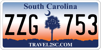 SC license plate ZZG753