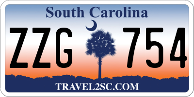 SC license plate ZZG754