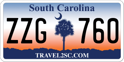 SC license plate ZZG760