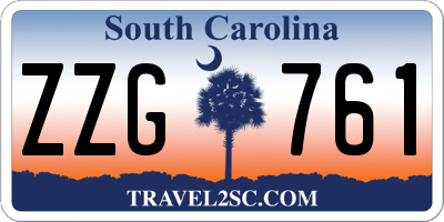 SC license plate ZZG761