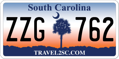 SC license plate ZZG762