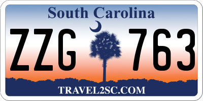 SC license plate ZZG763