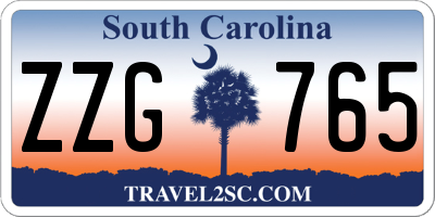 SC license plate ZZG765