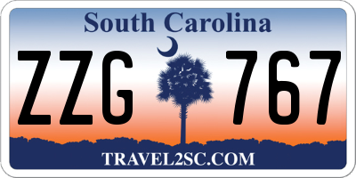 SC license plate ZZG767