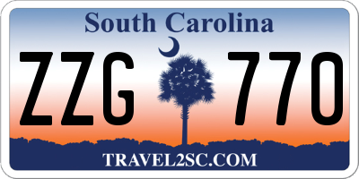 SC license plate ZZG770