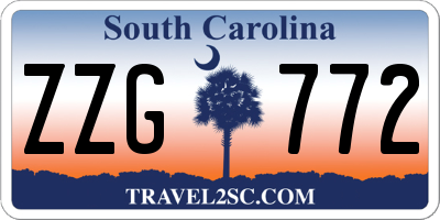 SC license plate ZZG772