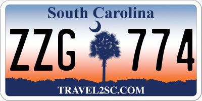 SC license plate ZZG774