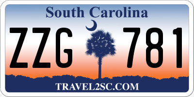 SC license plate ZZG781