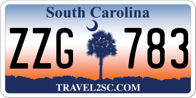 SC license plate ZZG783