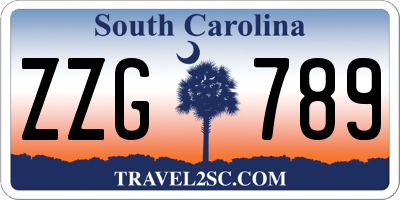 SC license plate ZZG789