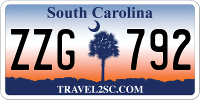 SC license plate ZZG792
